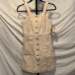🌺NWT SO Cream Button-Front Mini Dress (Bundle price, BIN3)